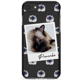 Personalised Burmese Cat Photo Black Impact Phone Case for iPhone SE 8 7 Plus