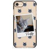 Personalised Maine Coon Photo Black Impact Phone Case for iPhone SE 8 7 Plus