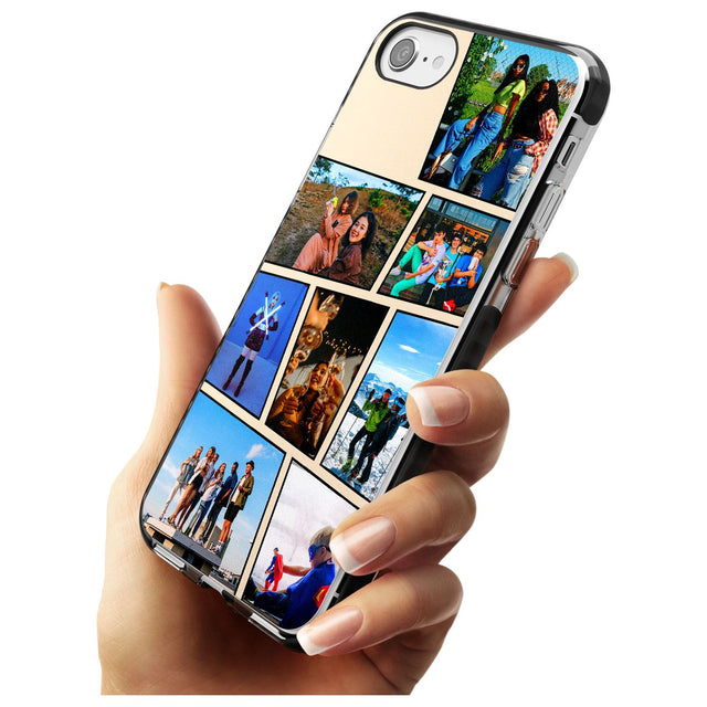 Comic Strip Photo Black Impact Phone Case for iPhone SE 8 7 Plus