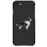 Border Collie Pink Fade Impact Phone Case for iPhone SE 8 7 Plus