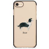 Border Collie Pink Fade Impact Phone Case for iPhone SE 8 7 Plus