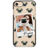 Pug - Custom Dog Photo Pink Fade Impact Phone Case for iPhone SE 8 7 Plus