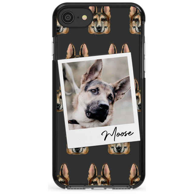 German Shepherd - Custom Dog Photo Pink Fade Impact Phone Case for iPhone SE 8 7 Plus