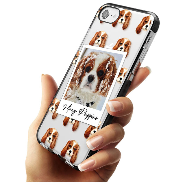 Cavalier King Charles - Custom Dog Photo Pink Fade Impact Phone Case for iPhone SE 8 7 Plus