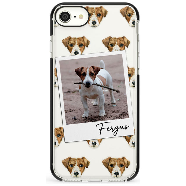 Jack Russell - Custom Dog Photo Pink Fade Impact Phone Case for iPhone SE 8 7 Plus