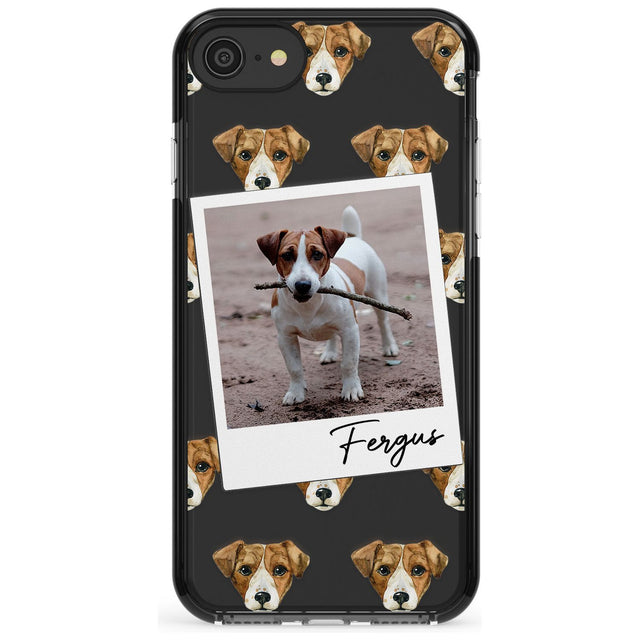 Jack Russell - Custom Dog Photo Pink Fade Impact Phone Case for iPhone SE 8 7 Plus