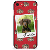 Dachshund, Brown - Custom Dog Photo Pink Fade Impact Phone Case for iPhone SE 8 7 Plus