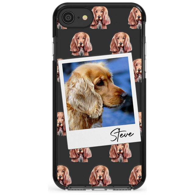 Cocker Spaniel - Custom Dog Photo Pink Fade Impact Phone Case for iPhone SE 8 7 Plus