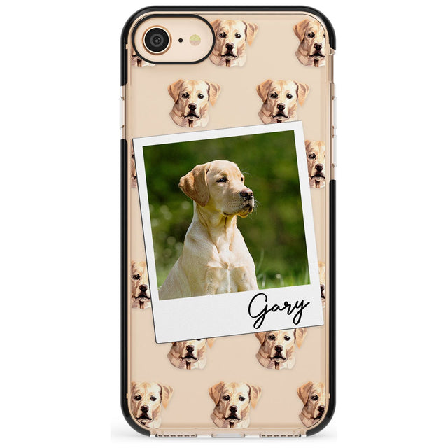 Labrador, Tan - Custom Dog Photo Pink Fade Impact Phone Case for iPhone SE 8 7 Plus