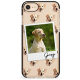 Labrador, Tan - Custom Dog Photo Pink Fade Impact Phone Case for iPhone SE 8 7 Plus