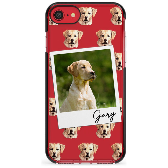 Labrador, Tan - Custom Dog Photo Pink Fade Impact Phone Case for iPhone SE 8 7 Plus