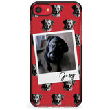 Labrador, Black - Custom Dog Photo Pink Fade Impact Phone Case for iPhone SE 8 7 Plus