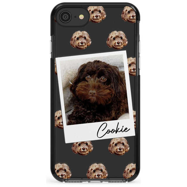 Cockapoo, Brown - Custom Dog Photo Pink Fade Impact Phone Case for iPhone SE 8 7 Plus