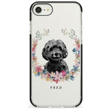 Black Cockapoo - Watercolour Dog Portrait Black Impact Phone Case for iPhone SE 8 7 Plus