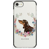 Black & Tan Dachshund - Watercolour Dog Portrait Black Impact Phone Case for iPhone SE 8 7 Plus