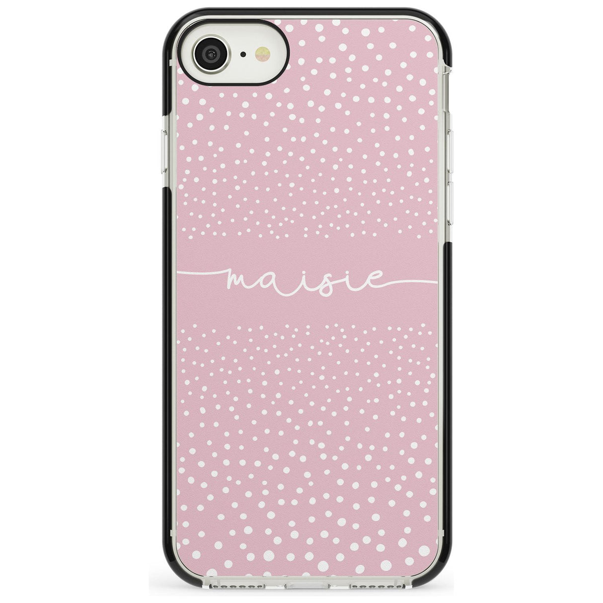 Custom Pink Dots iPhone Case  Black Impact Custom Phone Case - Case Warehouse