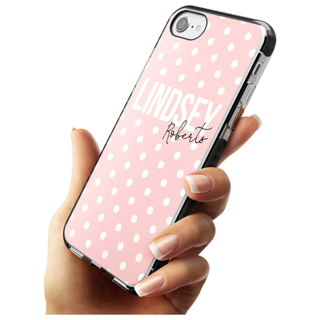 Custom Pink Polka iPhone Case   Custom Phone Case - Case Warehouse