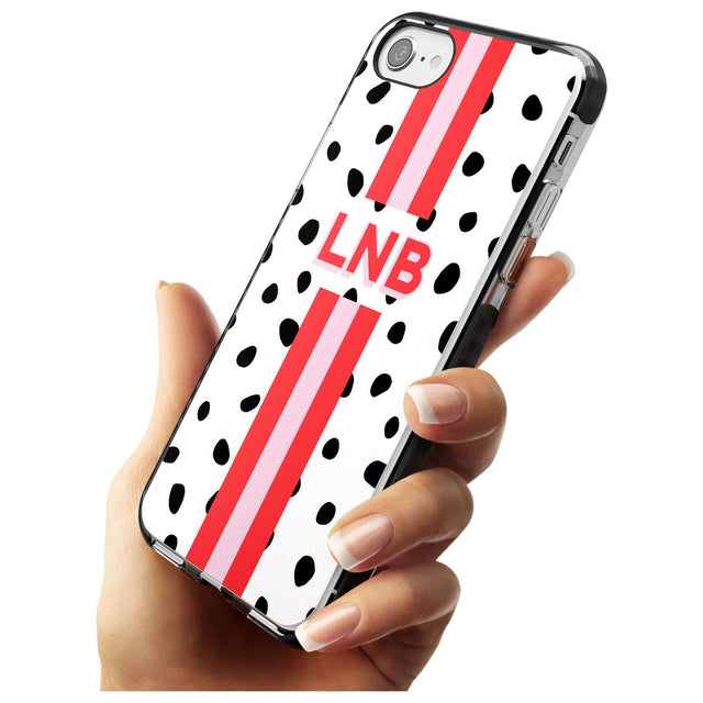 Custom Polka & Pink Stripe iPhone Case   Custom Phone Case - Case Warehouse