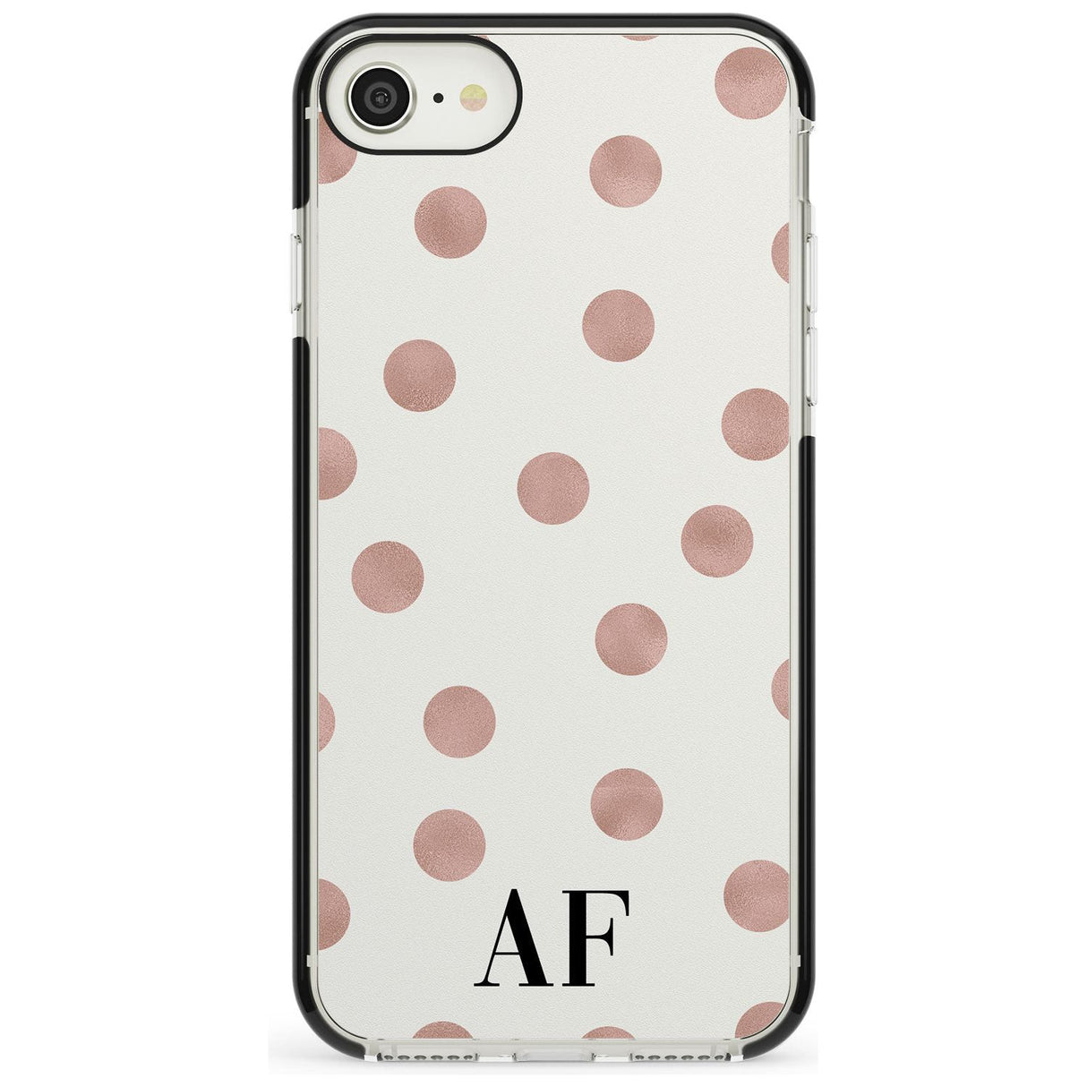 Initials & Dots iPhone Case  Black Impact Custom Phone Case - Case Warehouse