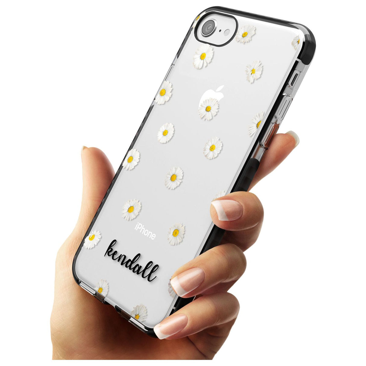 White Daisies & Cursive iPhone Case   Custom Phone Case - Case Warehouse