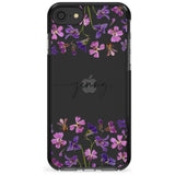 Custom Violet Flowers Pink Fade Impact Phone Case for iPhone SE 8 7 Plus