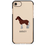 Personalised Brown Horse Black Impact Phone Case for iPhone SE 8 7 Plus