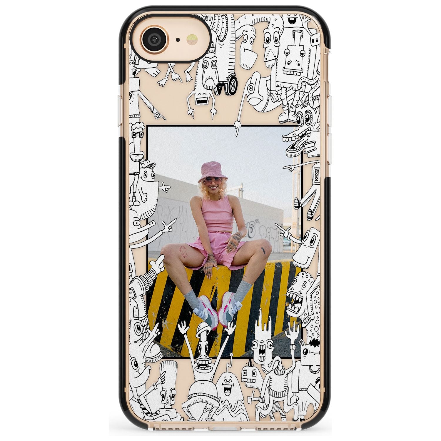 Personalised Look At This Photo Case Black Impact Phone Case for iPhone SE 8 7 Plus
