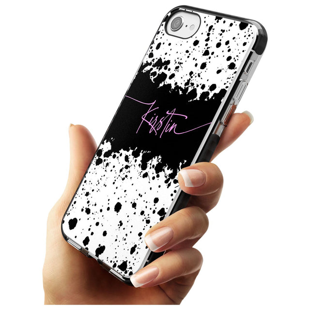Black & White Paint Splatters iPhone Case   Custom Phone Case - Case Warehouse