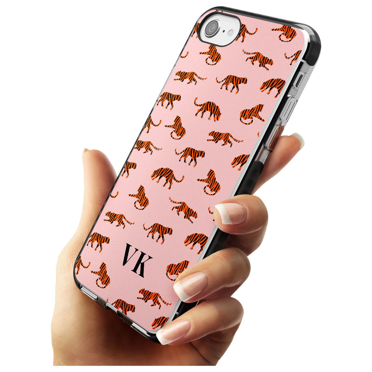 Safari Tiger Pattern on Pink iPhone Case   Custom Phone Case - Case Warehouse