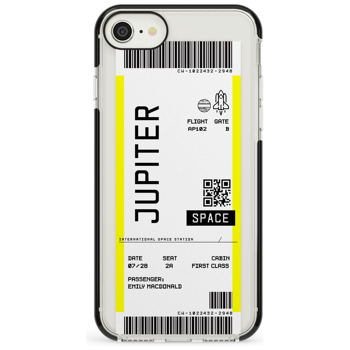 Jupiter Travel Ticket iPhone Case  Black Impact Custom Phone Case - Case Warehouse