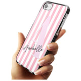 Pink Stripes & Large Monogram iPhone Case   Custom Phone Case - Case Warehouse