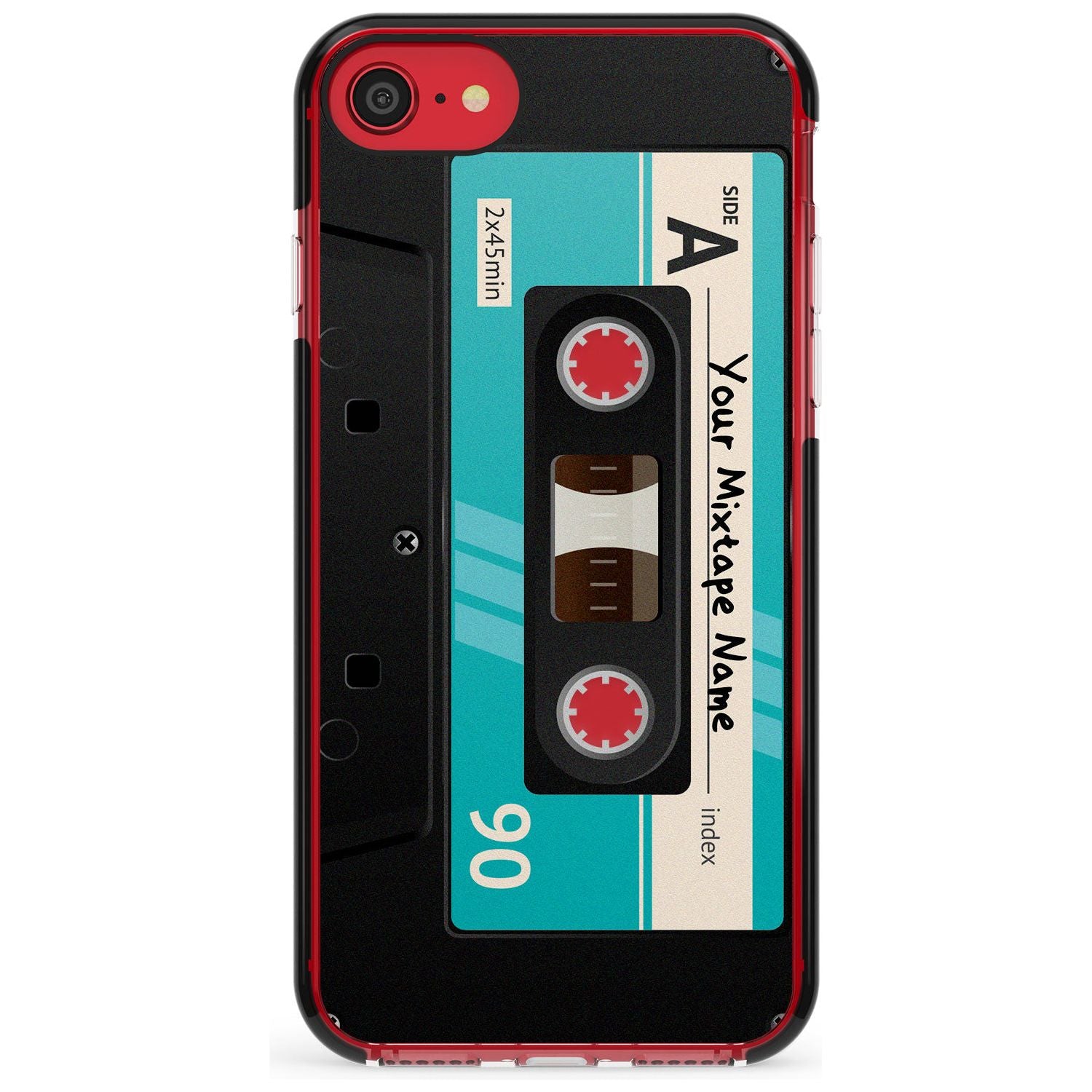Dark Cassette Pink Fade Impact Phone Case for iPhone SE 8 7 Plus