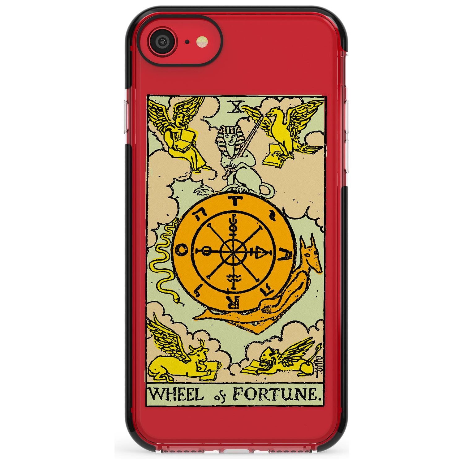 Wheel of Fortune Tarot Card - Colour Pink Fade Impact Phone Case for iPhone SE 8 7 Plus