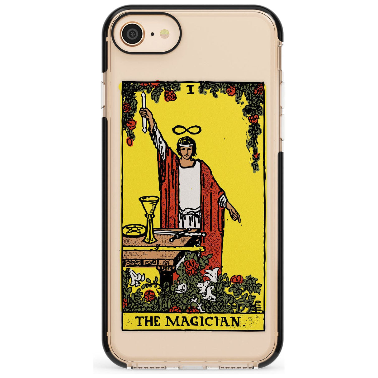 The Magician Tarot Card - Colour Pink Fade Impact Phone Case for iPhone SE 8 7 Plus