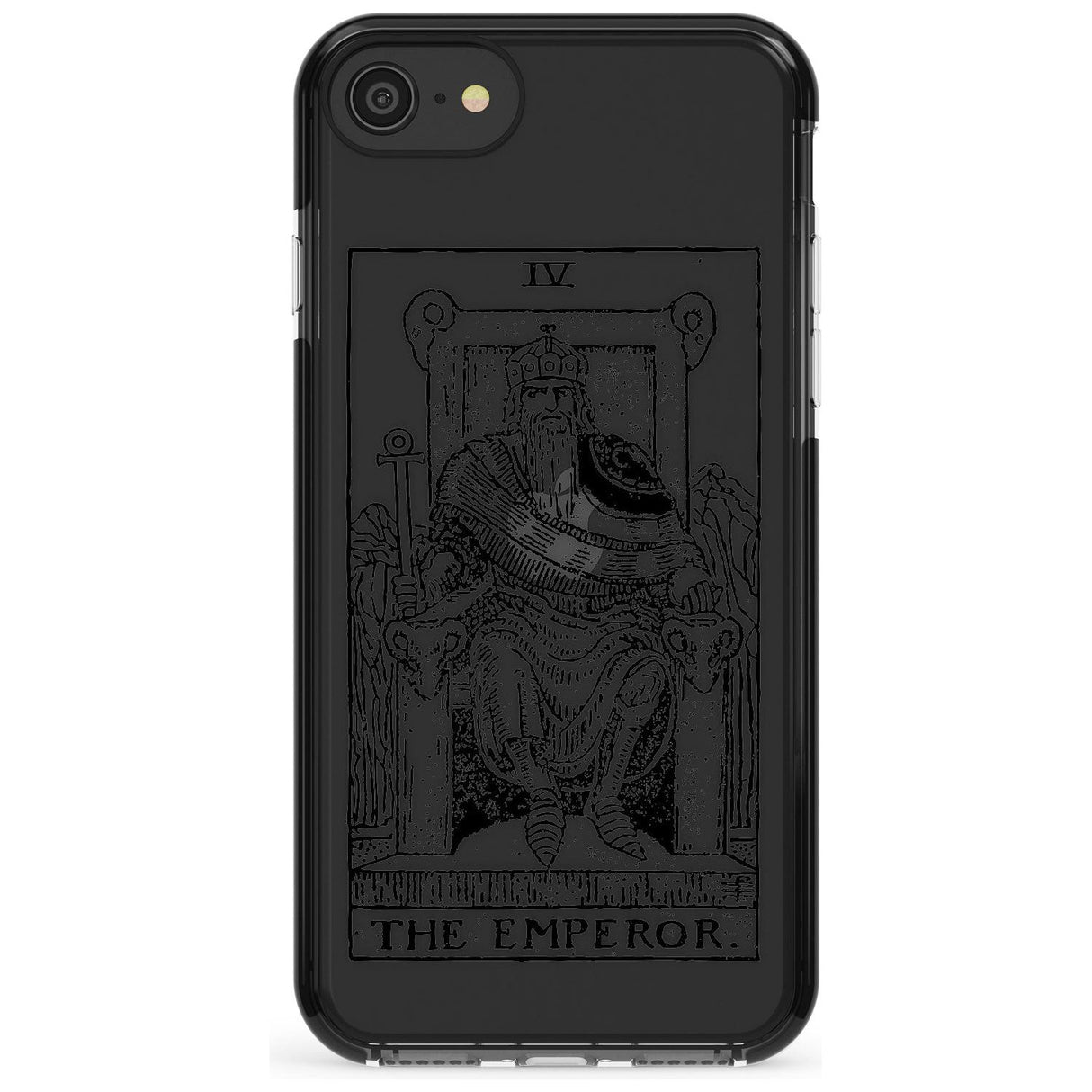 The Emperor Tarot Card - Transparent Pink Fade Impact Phone Case for iPhone SE 8 7 Plus