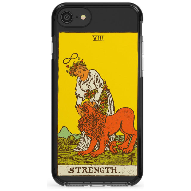 Strength Tarot Card - Colour Pink Fade Impact Phone Case for iPhone SE 8 7 Plus