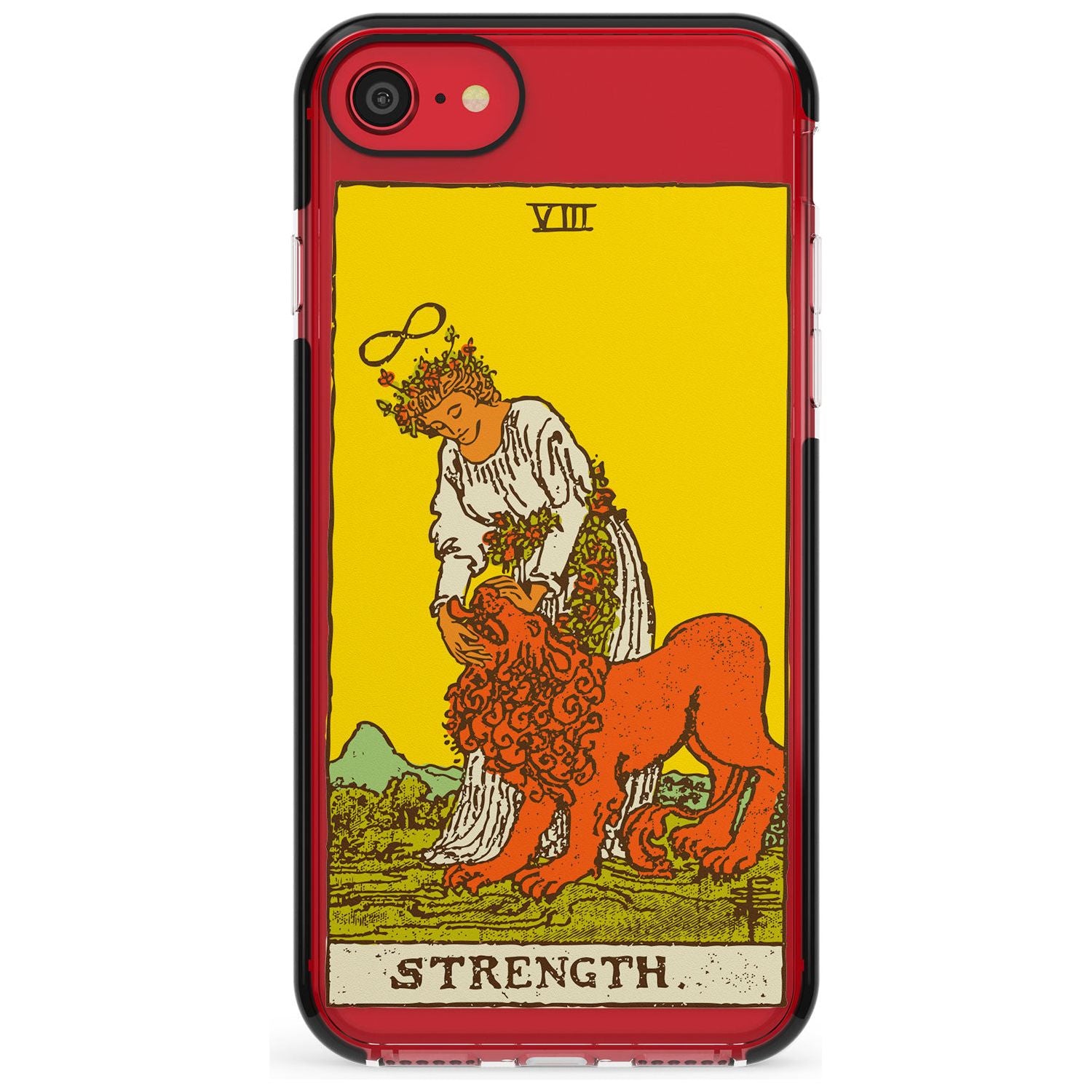Strength Tarot Card - Colour Pink Fade Impact Phone Case for iPhone SE 8 7 Plus