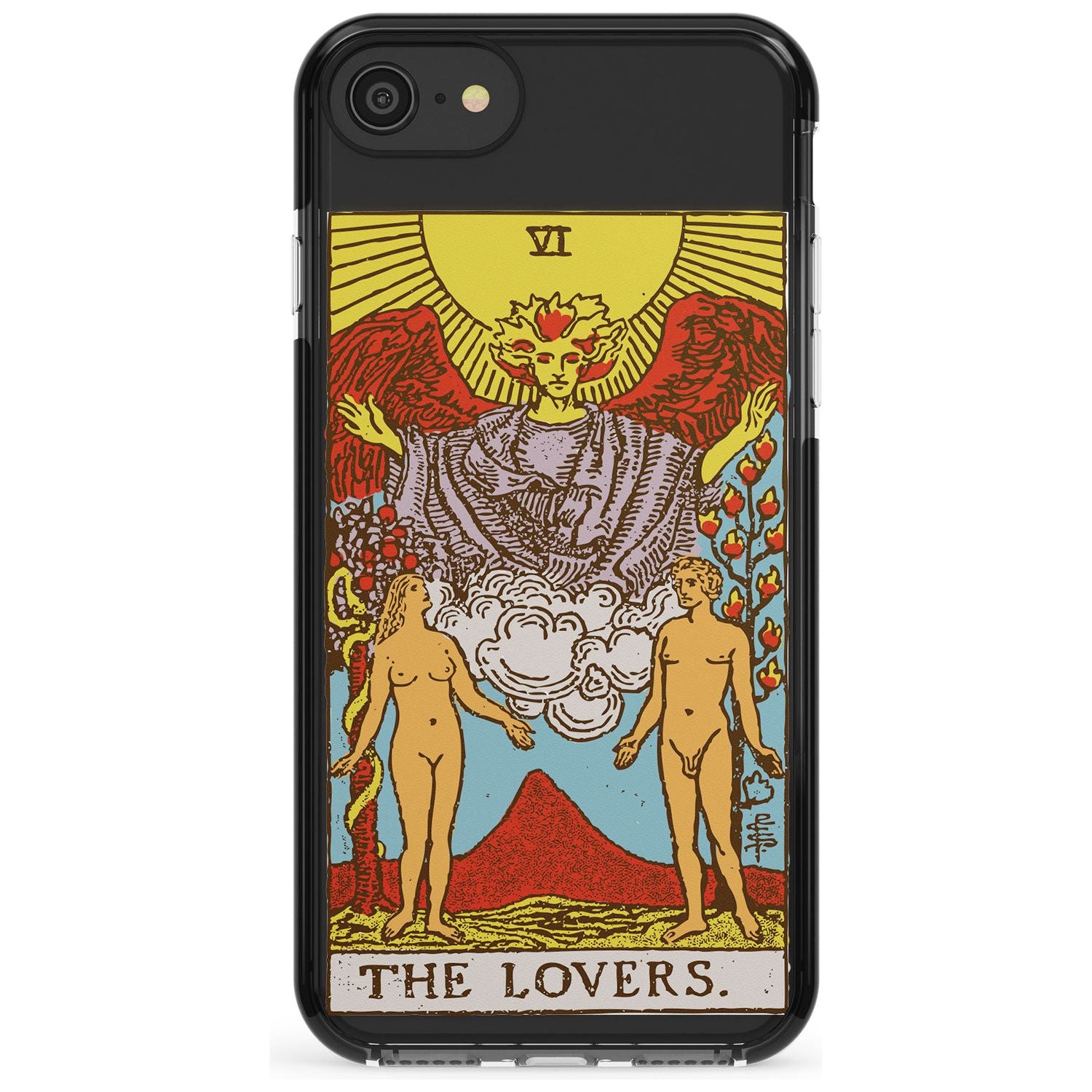 The Lovers Tarot Card - Colour Pink Fade Impact Phone Case for iPhone SE 8 7 Plus