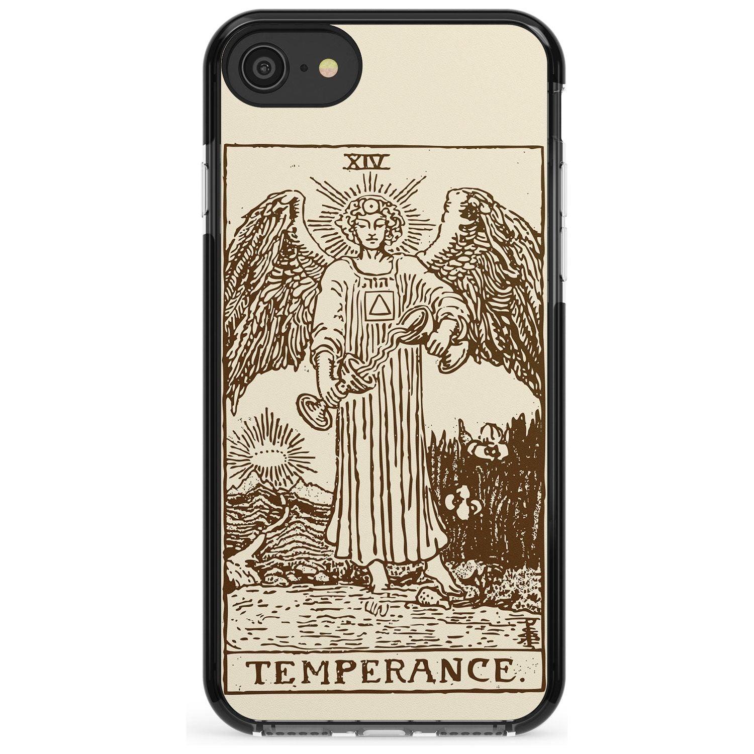 Temperance Tarot Card - Solid Cream Pink Fade Impact Phone Case for iPhone SE 8 7 Plus