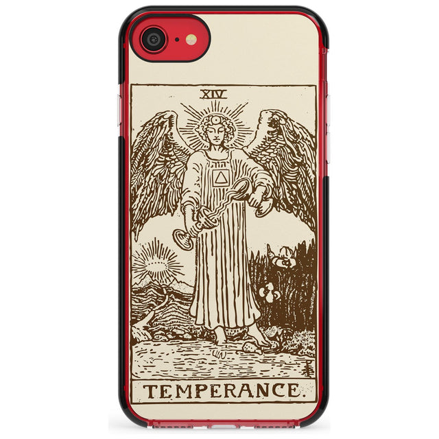 Temperance Tarot Card - Solid Cream Pink Fade Impact Phone Case for iPhone SE 8 7 Plus