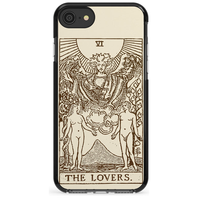 The Lovers Tarot Card - Solid Cream Pink Fade Impact Phone Case for iPhone SE 8 7 Plus