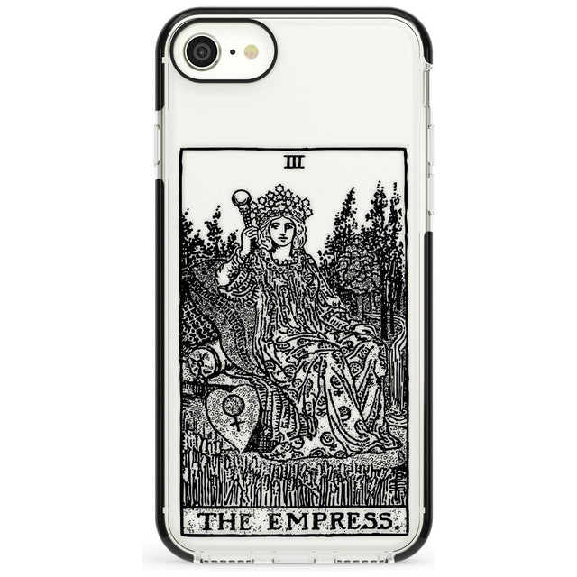 The Empress Tarot Card - Transparent Pink Fade Impact Phone Case for iPhone SE 8 7 Plus