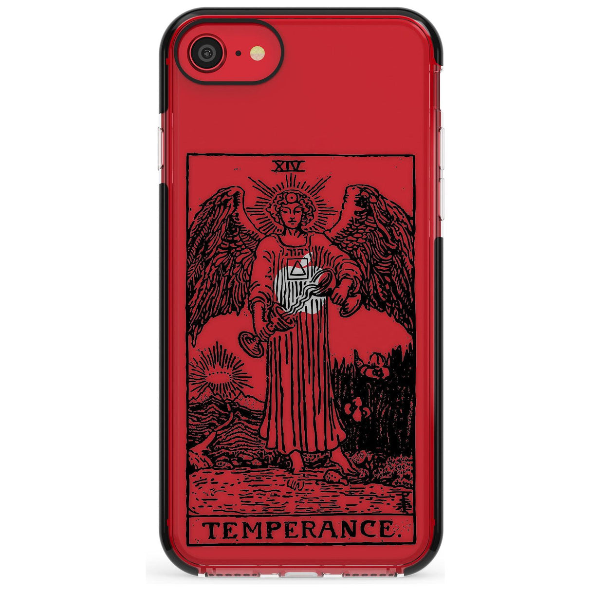 Temperance Tarot Card - Transparent Pink Fade Impact Phone Case for iPhone SE 8 7 Plus