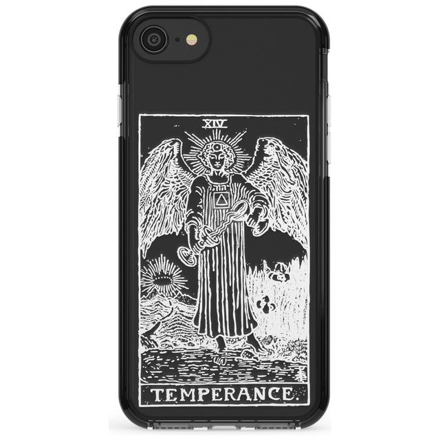 Temperance Tarot Card - White Transparent Pink Fade Impact Phone Case for iPhone SE 8 7 Plus