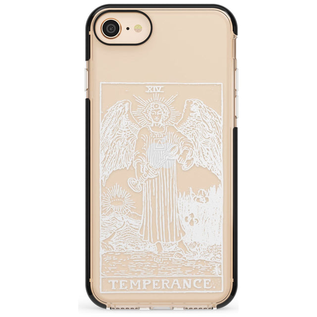 Temperance Tarot Card - White Transparent Pink Fade Impact Phone Case for iPhone SE 8 7 Plus