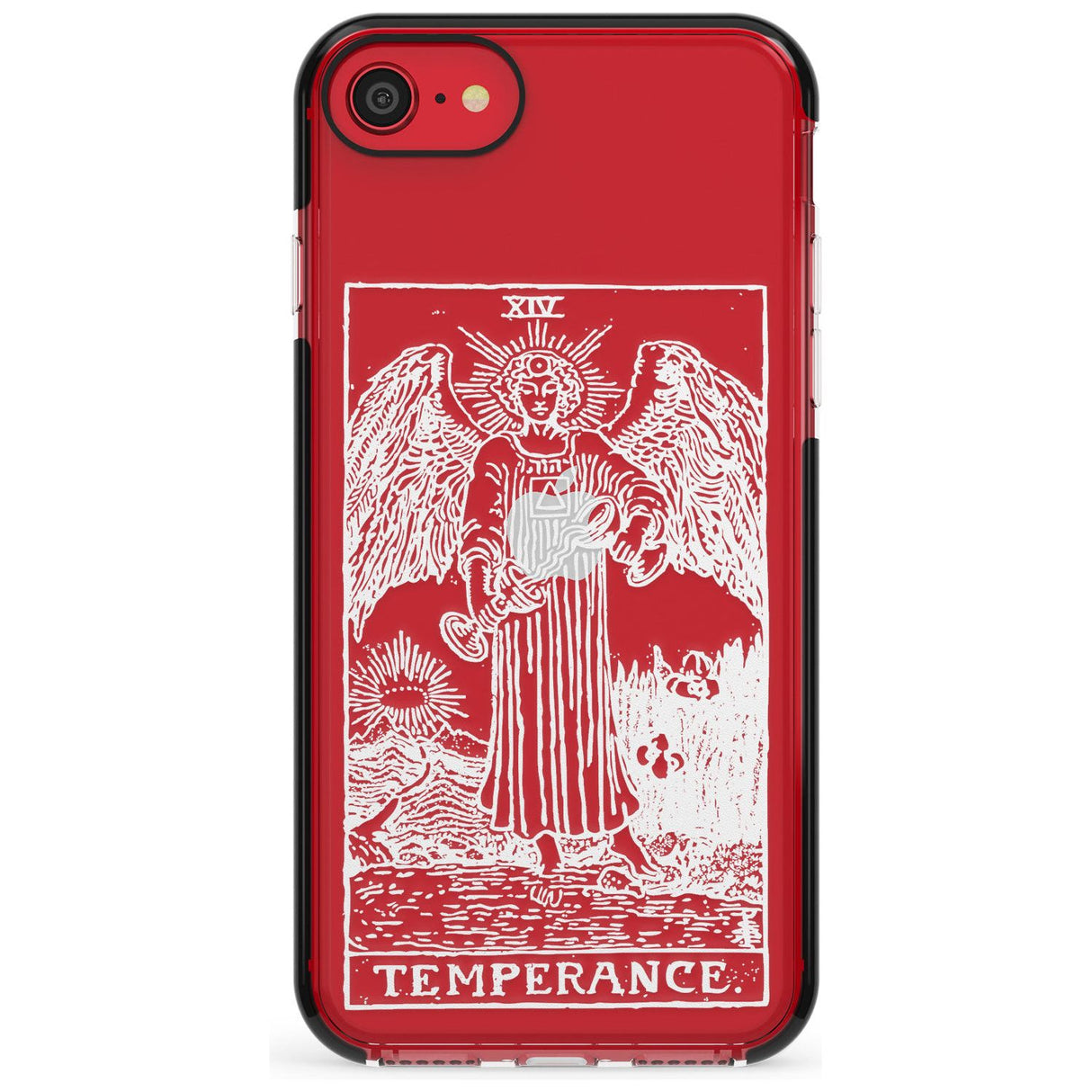 Temperance Tarot Card - White Transparent Pink Fade Impact Phone Case for iPhone SE 8 7 Plus