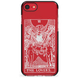 The Lovers Tarot Card - White Transparent Pink Fade Impact Phone Case for iPhone SE 8 7 Plus