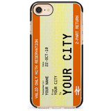 Personalised Create Your Own Train Ticket Black Impact Phone Case for iPhone SE 8 7 Plus