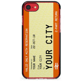 Personalised Create Your Own Train Ticket Black Impact Phone Case for iPhone SE 8 7 Plus