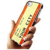 Personalised Create Your Own Train Ticket Black Impact Phone Case for iPhone SE 8 7 Plus